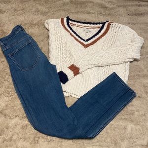 American Eagle sweater and H&M skinny jeans